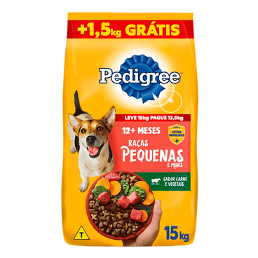 APL 017 - Ração Seca Pedigree Carne e Vegetais para Cães Adultos Raças Pequenas e Minis