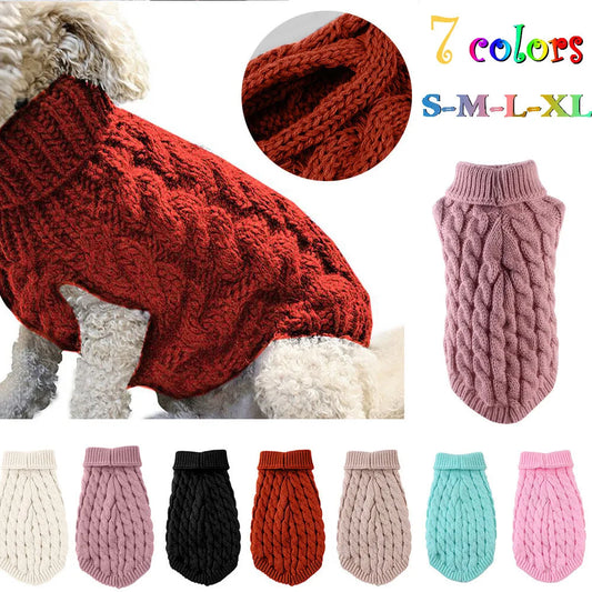 APL 052 – Roupa Pet Suéter Tricot Quente para Cães Pequenos